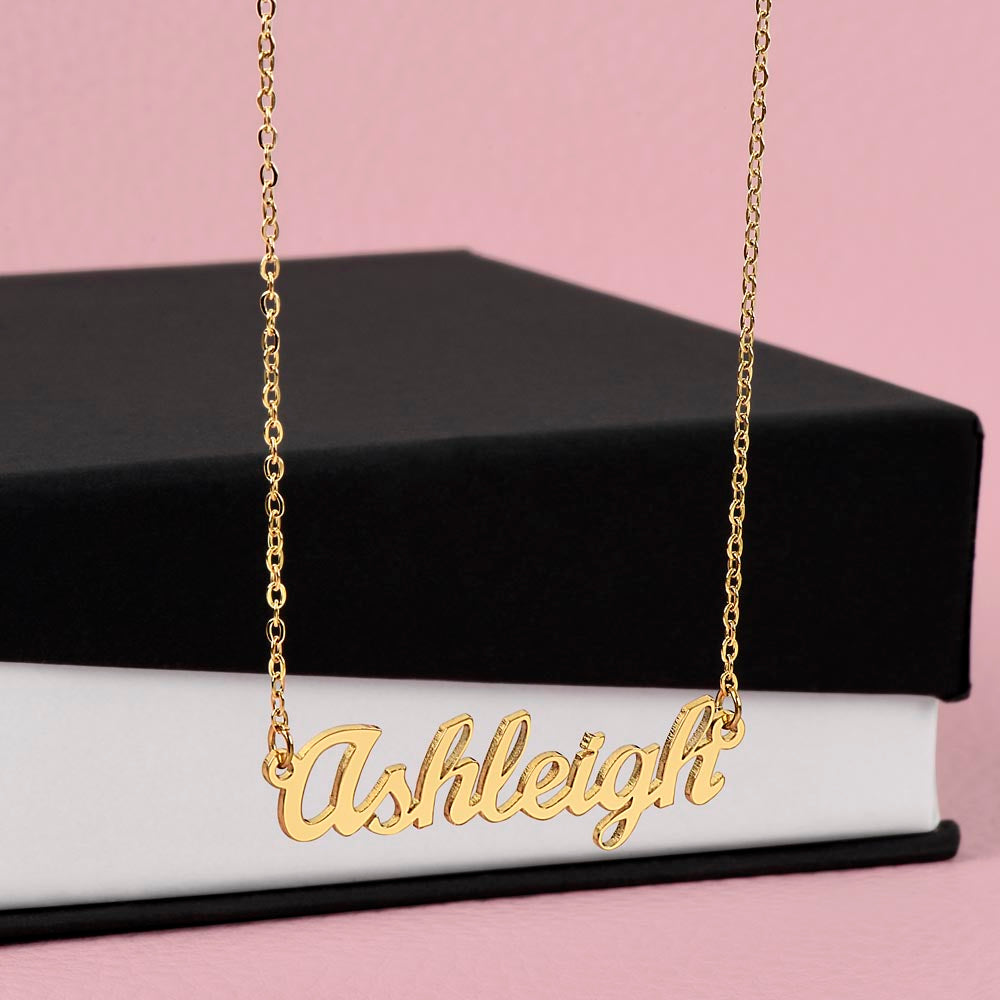 Custom Name Necklace -  Stainless Steel or 18K Gold Name Necklace - Beloved Gifts