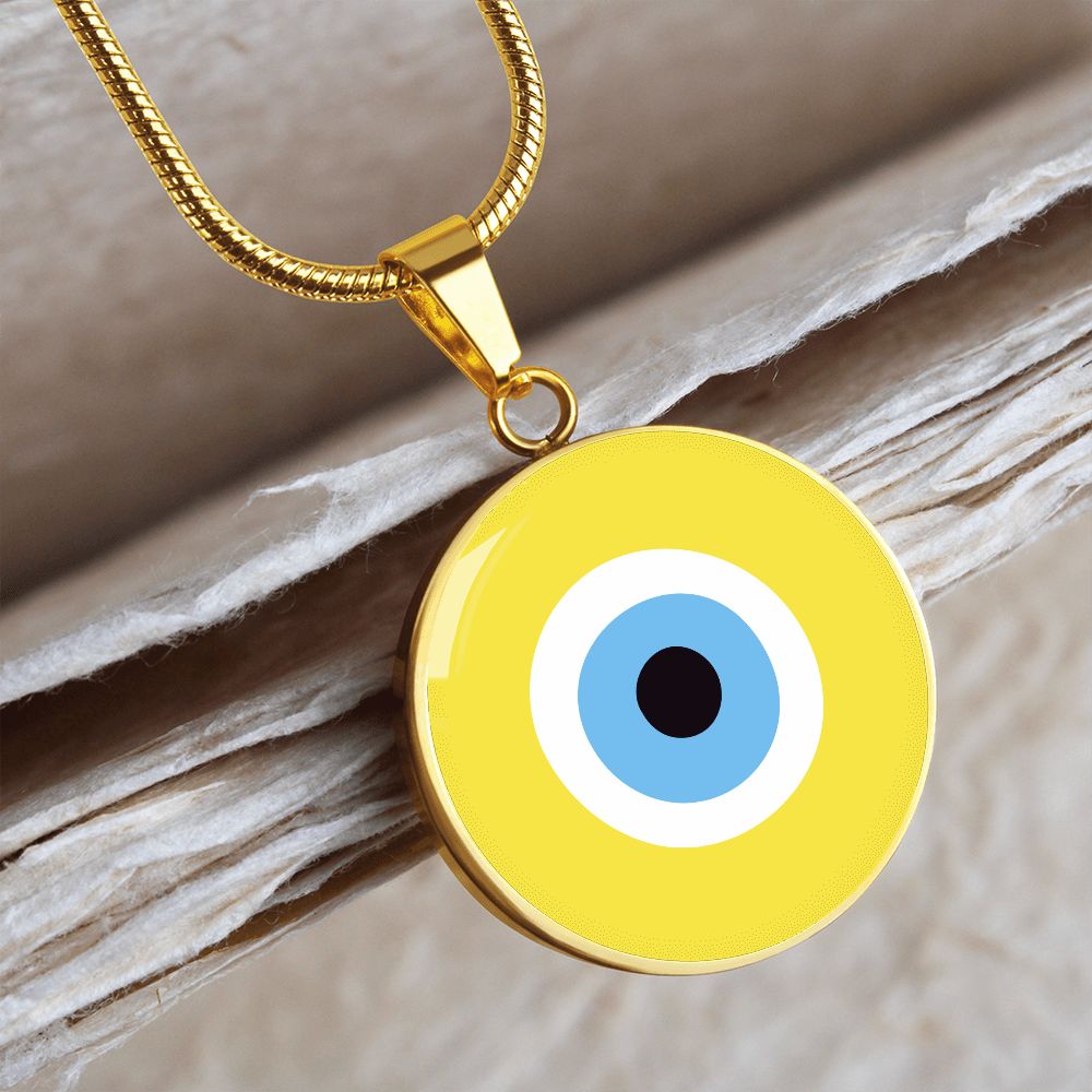 Yellow Evil Eye Necklace