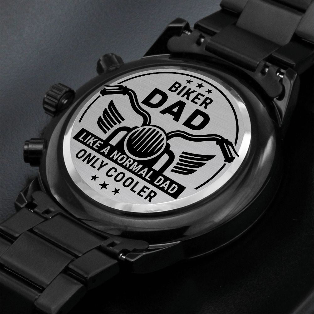 Biker Dad - Black Chronograph Watch