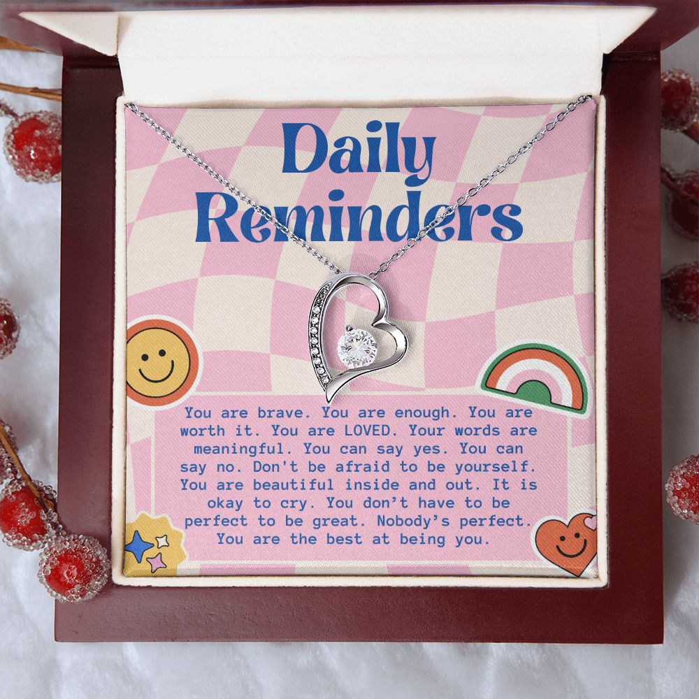 Emotional Support Necklace - Daily Reminders for Her - Forever Love Necklace