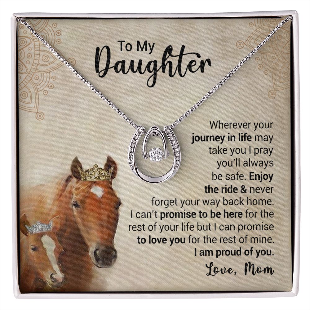 Gift for Daughter - Lady Luck Horseshoe Necklace
