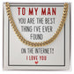 Funny Gift for Him - Best Thing On The Internet - Cuban Link Chain