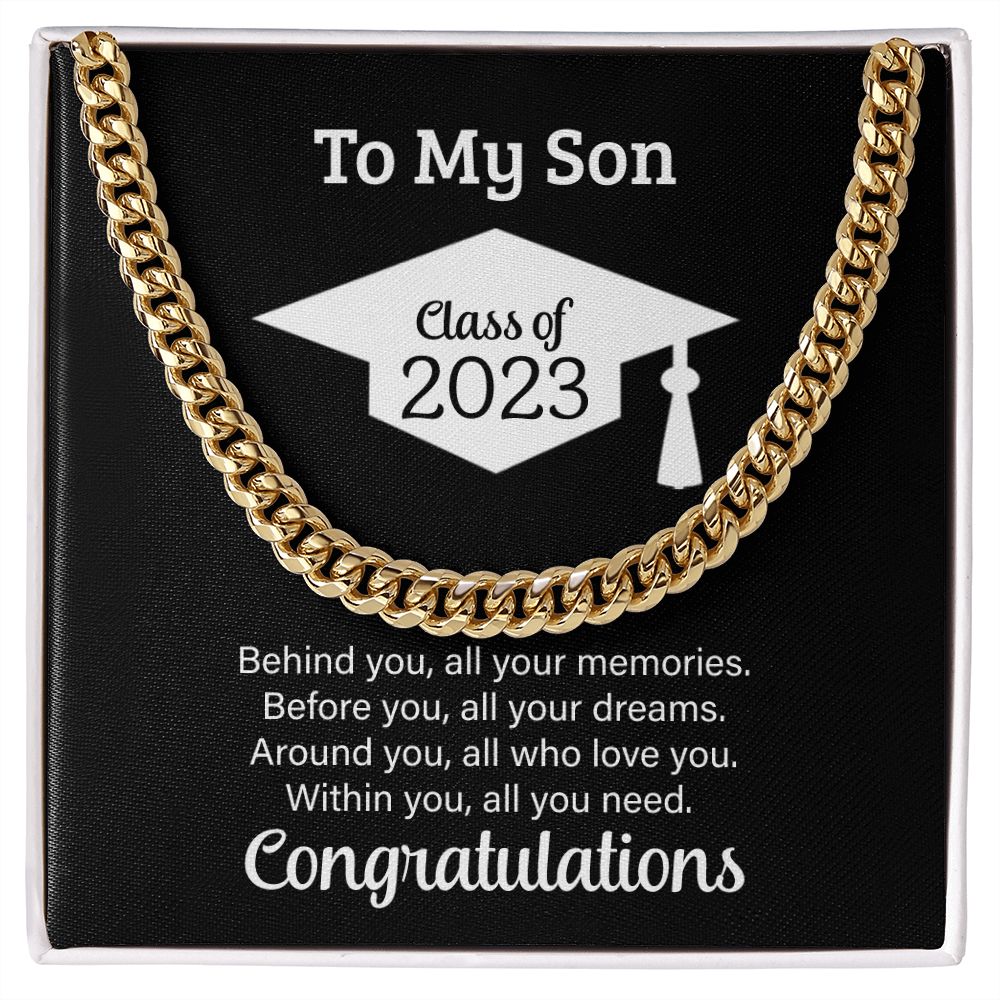 Graduation Gift for Son - Class of 2023 - Cuban Link Chain