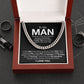 To My Man - I Love You - Cuban Link Chain