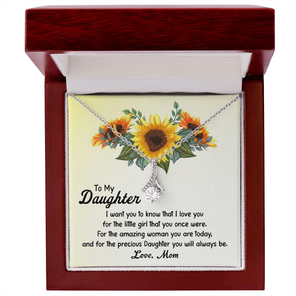 Gift for Daughter from Mom - Precious Sunflower - Alluring Beauty Necklace
