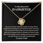 Gift for Daughter - Life's Greatest Gift - Love Knot Necklace
