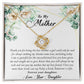 To My Mother - Wedding Gift From Bride - Love Knot Necklace