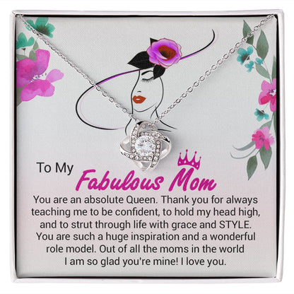 To My Fabulous Mom - Love Knot Necklace