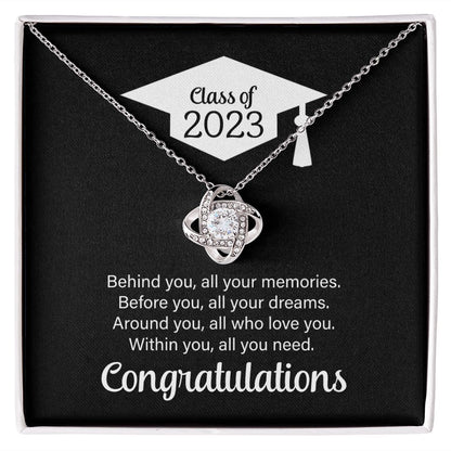 Graduation Gift for Her - Class of 2023 - Love Knot Necklace