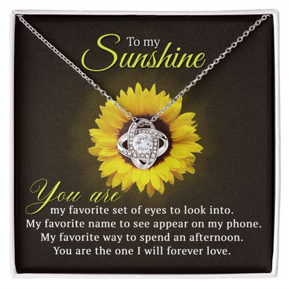 To My Sunshine - My Favorite - Love Knot Necklace