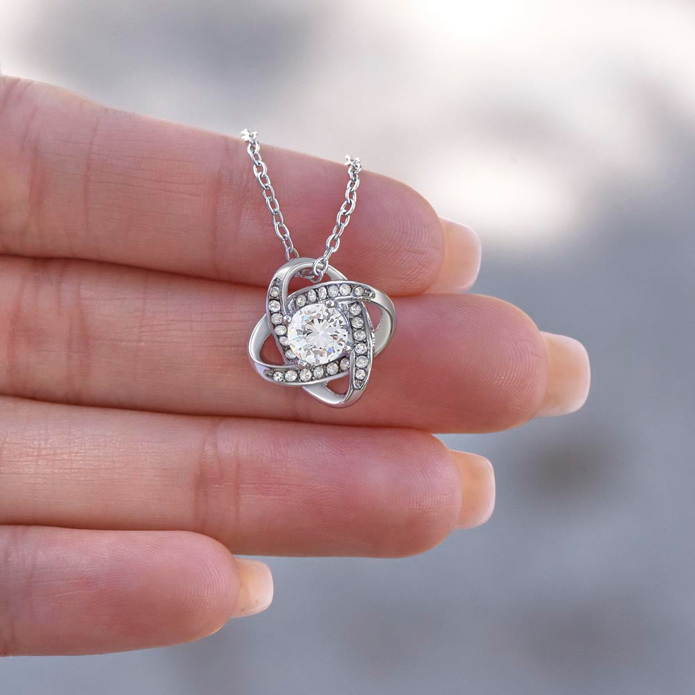 Gift for Her - You Are My Sunshine - Love Knot Necklace