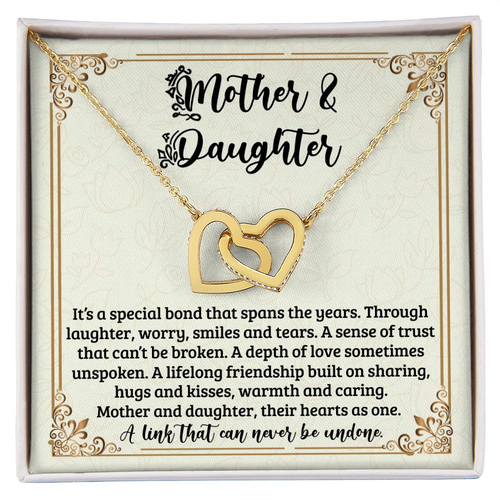 Gift for Mother & Daughter - Special Bond - Interlocking Hearts