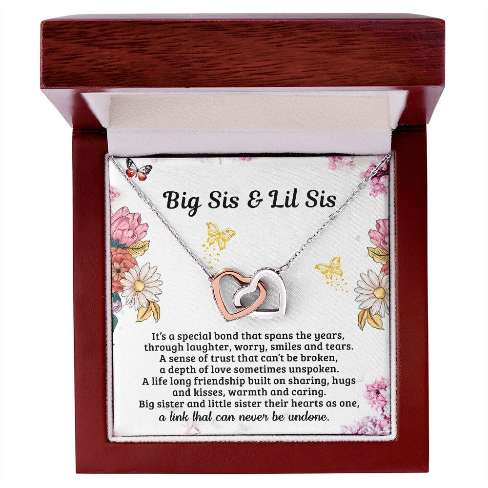 Gift for Sister - Interlocking Hearts Necklace