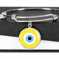 Yellow Evil Eye Bangle Bracelet