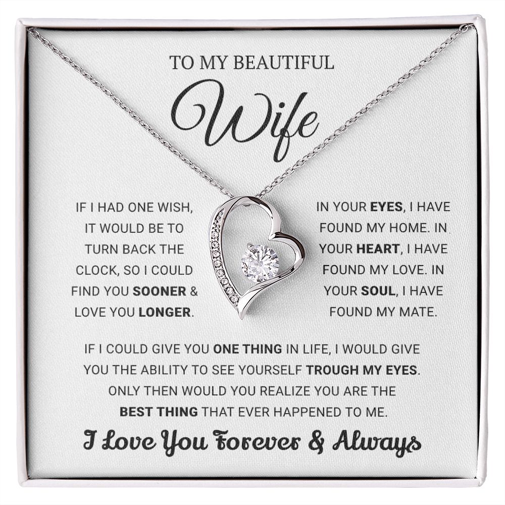 Gift for Wife - One Wish - Forever Love Necklace
