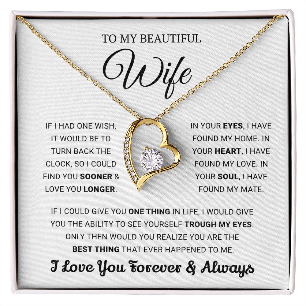 Gift for Wife - One Wish - Forever Love Necklace