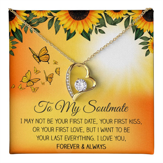 Gift for Soulmate - Last Everything - Sunflower Forever Love Necklace