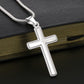 To My Dad - Silver Cross Necklace - Cross Necklace For Men