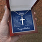 Graduation Gift for Son - New Chapter - Artisan Cross Necklace