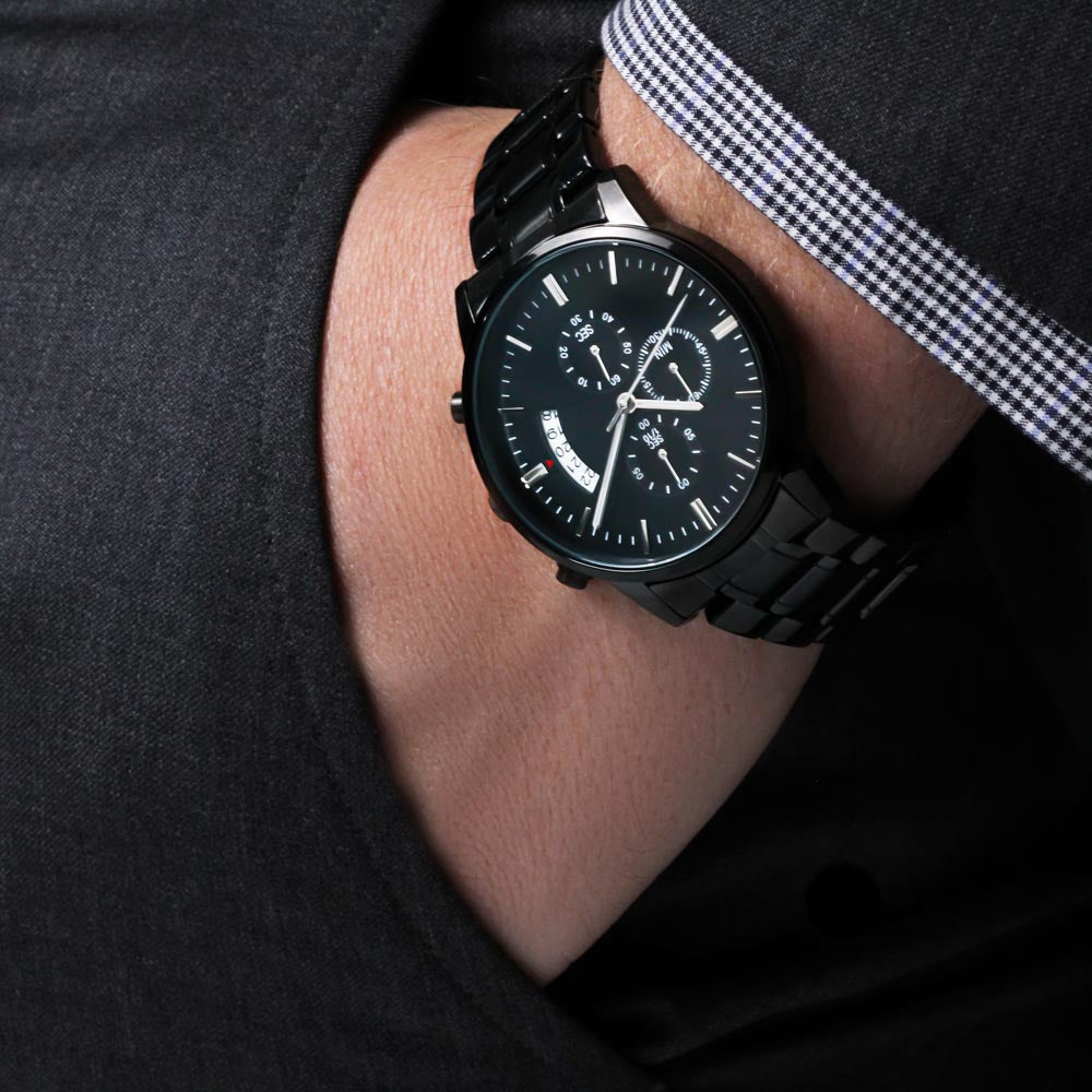 Gift for Him - I'm Keeping You - Black Chronograph Watch