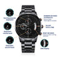 Gift for Him - I Promise - Black Chronograph Watch