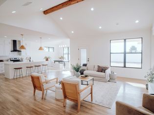 Neutral home staged for an open house