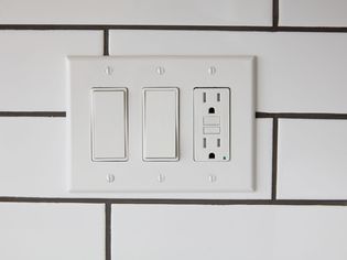 light switch on wall