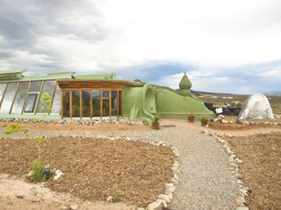 Earthship eco house in Taos, New Mexico