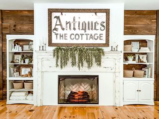 fireplace with built-ins