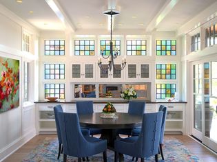 stained glass dining room window