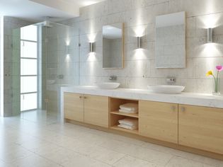 A modern-style bathroom