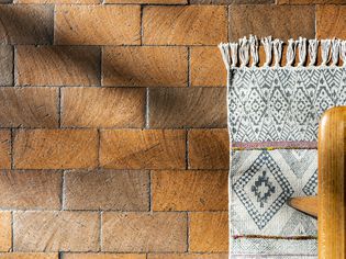 brick flooring in a home