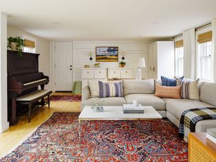 shiplap walls in living room